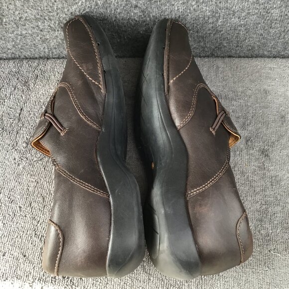 Clarks Unstructured Leather Brown Unloop Slip On Comfort Shoes Sz 9W - Picture 3 of 10